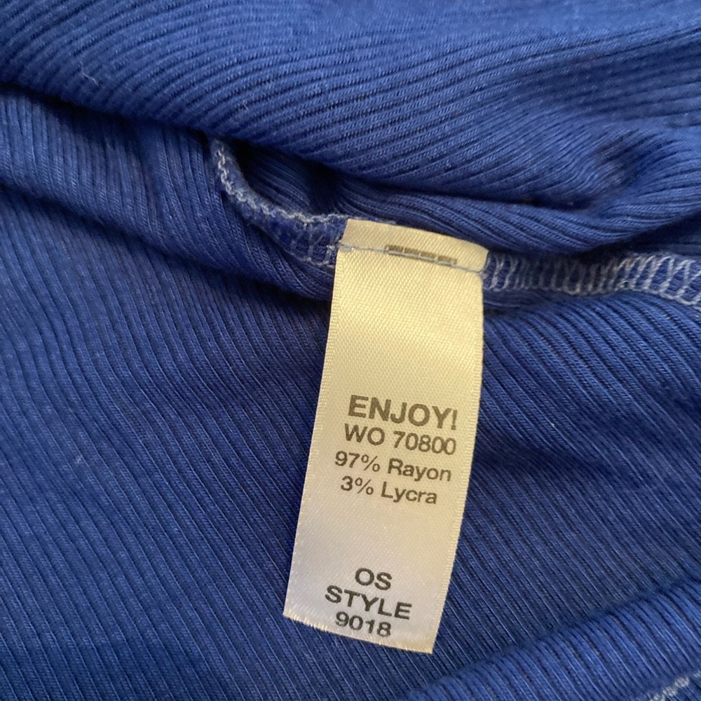 Michael Stars Royal Blue Ribbed Top NWOT - Picture 4 of 4